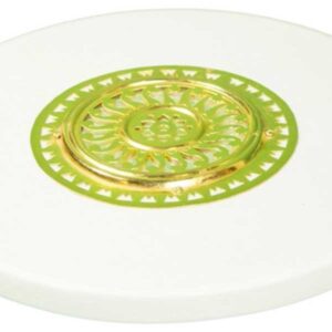 Platter in stone with traditional brass work