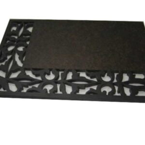 wooden platter with cutwork